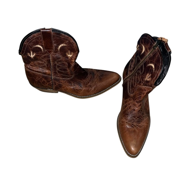 Dingo Women’s Brown Leather Western Cowboy Boots 9 Festival Concert Cowgirl - Picture 1 of 11